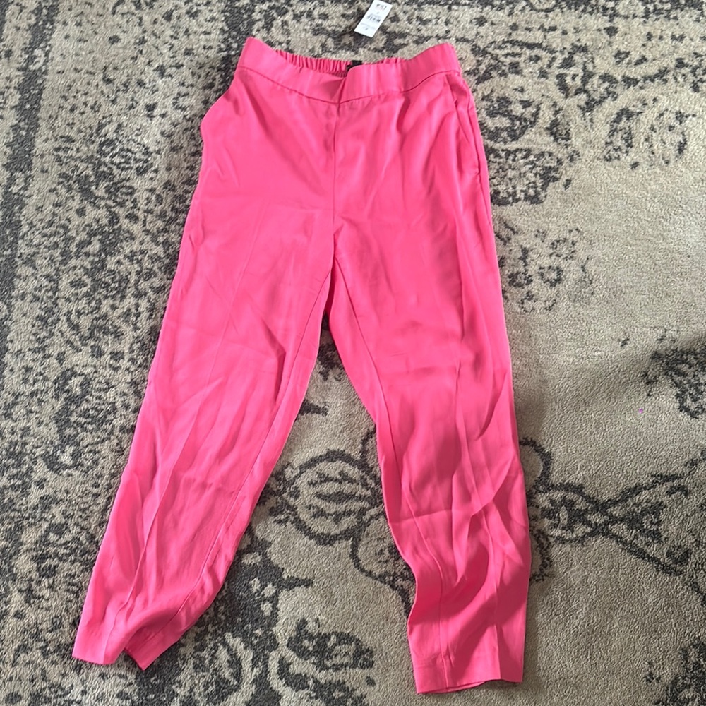 Ann Taylor Pink Cropped Ankle Pants